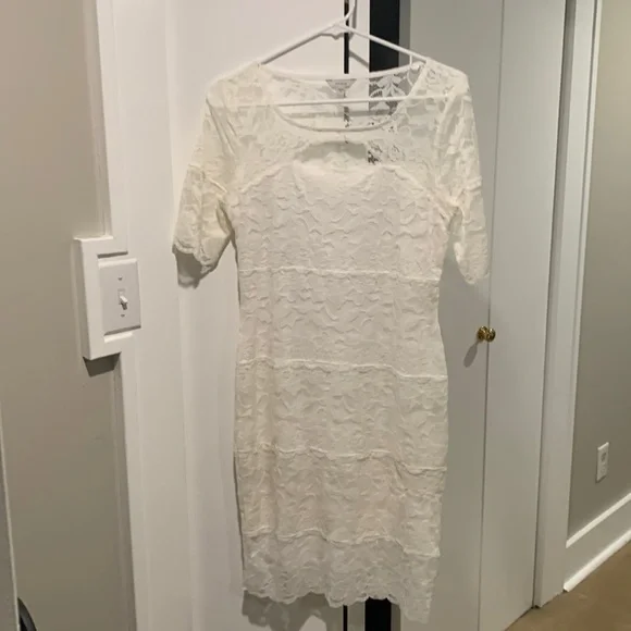 Guess | Dresses | White Lace Guess Dress M | Poshmark